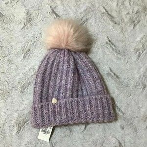 Express knit pom pom beanie